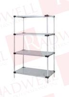 SOLID SHELVING, STARTER KIT, 4SHELVES; SHELVING UNIT TYPE:SOLID SHELVING; HEIGHT:74; WIDTH:14; LENGTH:36; SHELF UNIT MATERIAL:STAINLESS STEEL; LOAD CAPACITY:600LB; PRODUCT RANGE:- ROHS COMPL ...