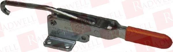 750 LB CAPACITY, HORIZONTAL, J HOOK, FLANGED BASE, CARBON STEEL PULL ACTION LATCH CLAMP 5-3/8" DRAWING MOVEMENT, 11-1/4" OAL, STRAIGHT HANDLE