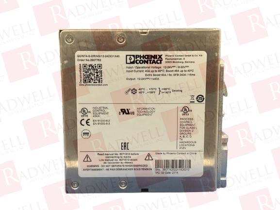 PHOENIX CONTACT QUINT4-S-ORING/12-24DC/1X40
