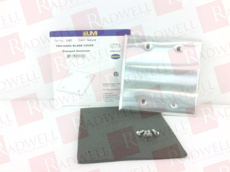 WALL PLATE BLANK ALUMINUM 2GANG