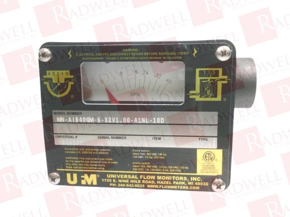 UNIVERSAL FLOW MONITORS MN-AIB40GM-6-32V1.0-A1NL-10D