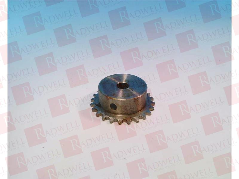 ROLLER CHAIN SPROCKET, 24 TEETH, 3/8IN BORE, STEEL