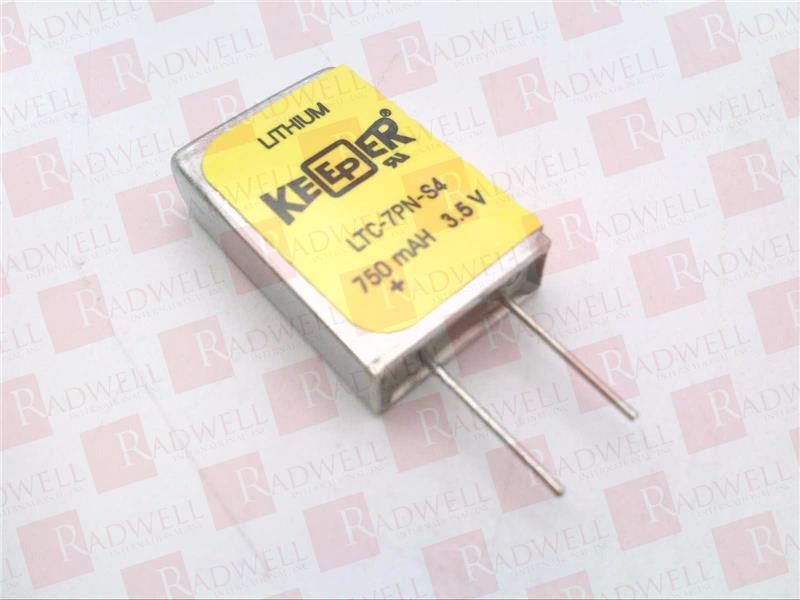LITHIUM BATTERY, KEEPER, 750 MAH NOMINAL CAPACITY, 3.5 VOLT, PCB PINS, HERMETICALLY SEALED, ROHS COMPLIANT