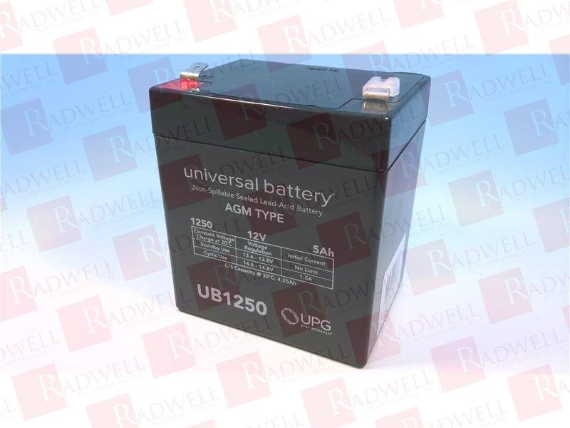 BATTERY, LEAD ACID, 12V, 5AH, LENGTH: 3.54" WIDTH: 2.76" HEIGHT: 4.21", F2 TERMINALS