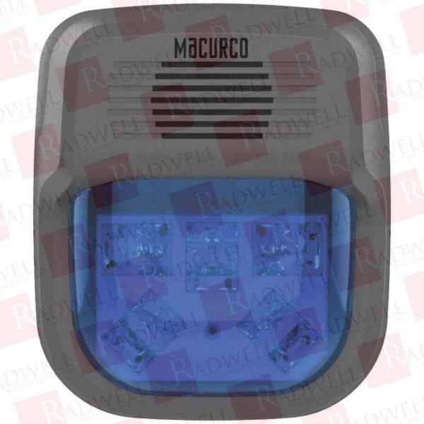 HORN STROBE ALARM, BLUE, 16-33 VDC, ADJUSTABLE STROBE/TONE, LED